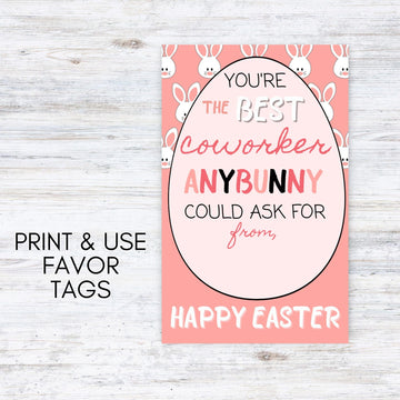 printable easter tags Easter bunny bait favor treat bag tags